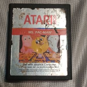1982 vintage Atari 2600 Ms. Pac-Man video game